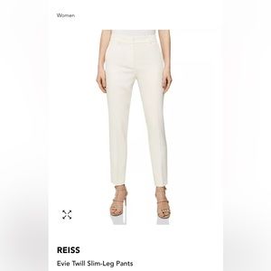 Reiss Evie trouser slim, off white color NWT